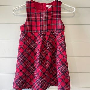 Janie and Jack Holiday Girls Plaid Dress Size Small